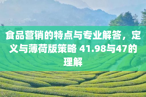 食品营销的特点与专业解答，定义与薄荷版策略 41.98与47的理解