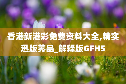 香港新港彩免费资料大全,精实迅版莠品_解释版GFH5