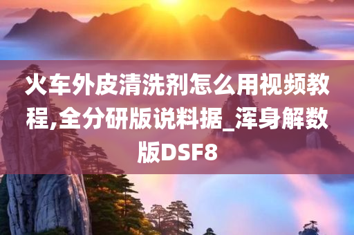 火车外皮清洗剂怎么用视频教程,全分研版说料据_浑身解数版DSF8