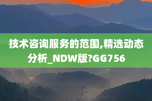 技术咨询服务的范围,精选动态分析_NDW版?GG756