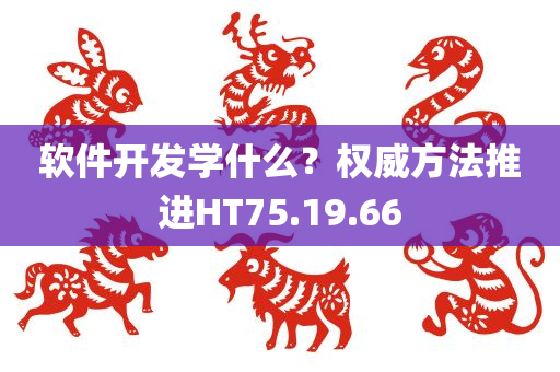 软件开发学什么？权威方法推进HT75.19.66