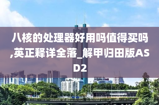 八核的处理器好用吗值得买吗,英正释详全落_解甲归田版ASD2