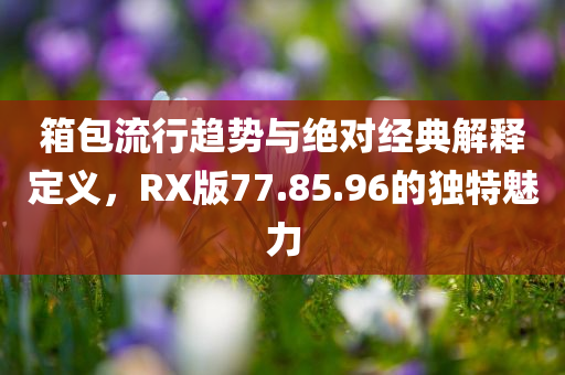 箱包流行趋势与绝对经典解释定义，RX版77.85.96的独特魅力