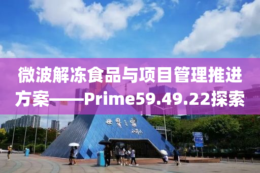 微波解冻食品与项目管理推进方案——Prime59.49.22探索