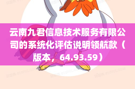 云南九君信息技术服务有限公司的系统化评估说明领航款（版本，64.93.59）