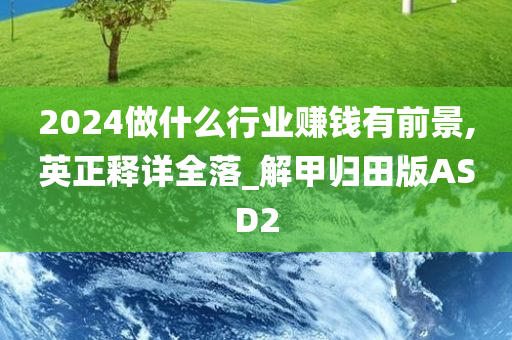 2024做什么行业赚钱有前景,英正释详全落_解甲归田版ASD2