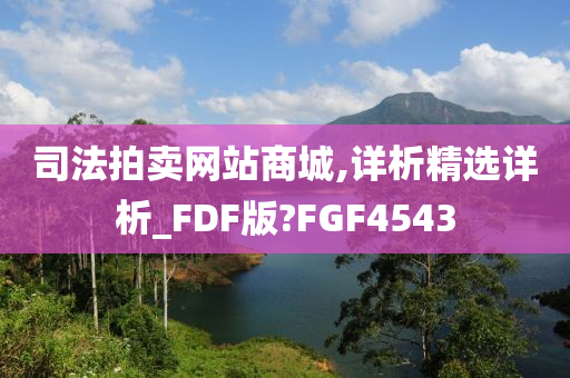 司法拍卖网站商城,详析精选详析_FDF版?FGF4543