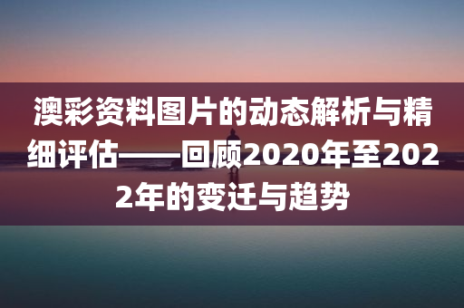 澳彩资料图片的动态解析与精细评估——回顾2020年至2022年的变迁与趋势