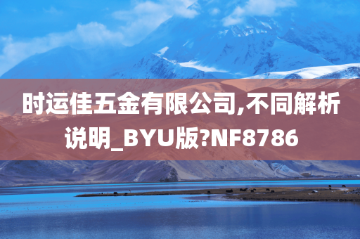 时运佳五金有限公司,不同解析说明_BYU版?NF8786