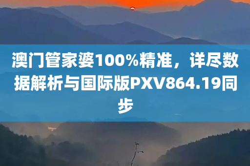 澳门管家婆100%精准，详尽数据解析与国际版PXV864.19同步