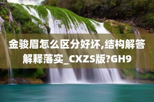 金骏眉怎么区分好坏,结构解答解释落实_CXZS版?GH9