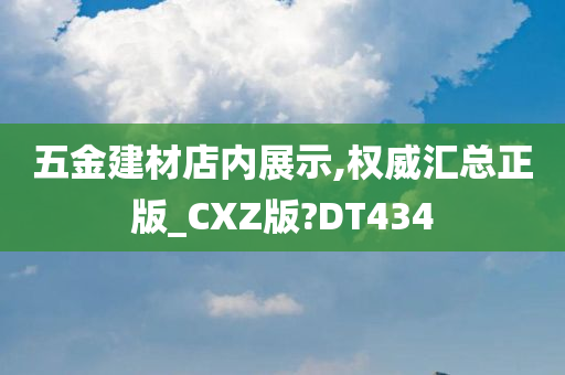 五金建材店内展示,权威汇总正版_CXZ版?DT434