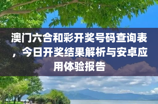 澳门六合和彩开奖号码查询表，今日开奖结果解析与安卓应用体验报告