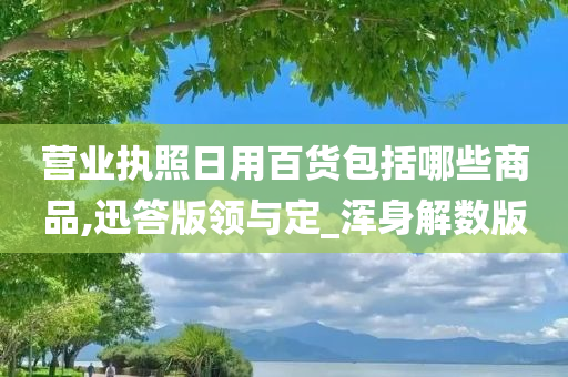 营业执照日用百货包括哪些商品,迅答版领与定_浑身解数版