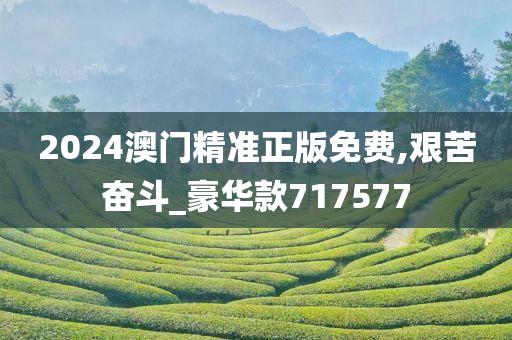 2024澳门精准正版免费,艰苦奋斗_豪华款717577