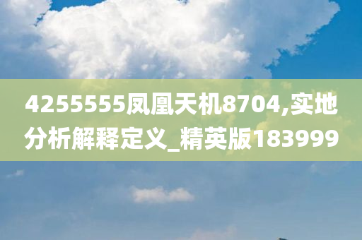 4255555凤凰天机8704,实地分析解释定义_精英版183999