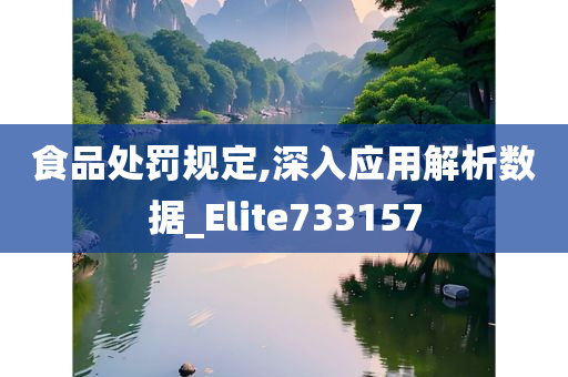 食品处罚规定,深入应用解析数据_Elite733157