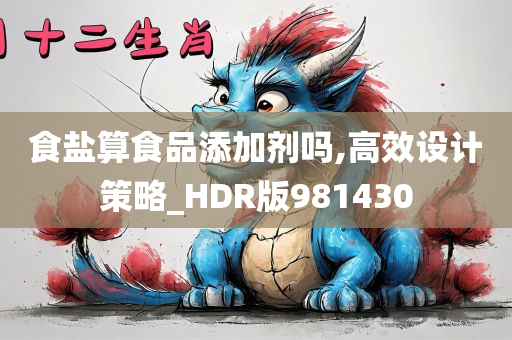 食盐算食品添加剂吗,高效设计策略_HDR版981430