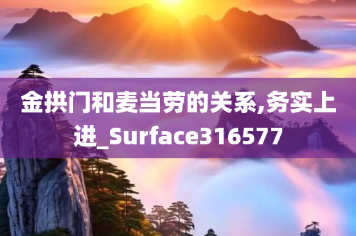 金拱门和麦当劳的关系,务实上进_Surface316577