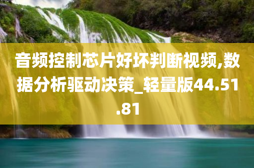 音频控制芯片好坏判断视频,数据分析驱动决策_轻量版44.51.81