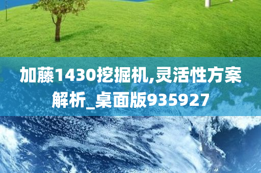 加藤1430挖掘机,灵活性方案解析_桌面版935927