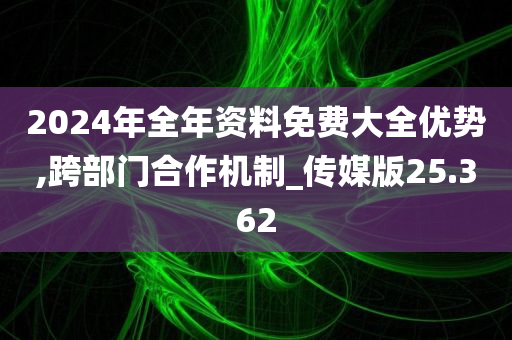 2024年全年资料免费大全优势,跨部门合作机制_传媒版25.362