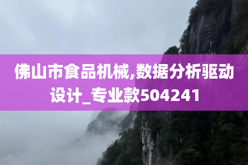 佛山市食品机械,数据分析驱动设计_专业款504241