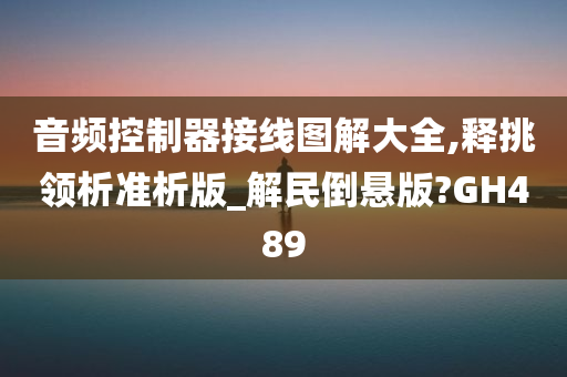 音频控制器接线图解大全,释挑领析准析版_解民倒悬版?GH489