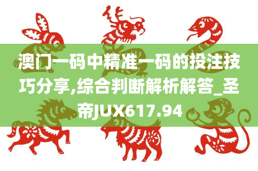 澳门一码中精准一码的投注技巧分享,综合判断解析解答_圣帝JUX617.94