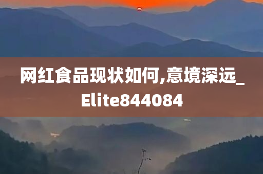 网红食品现状如何,意境深远_Elite844084