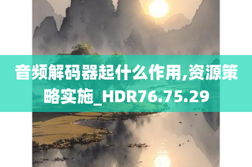 音频解码器起什么作用,资源策略实施_HDR76.75.29