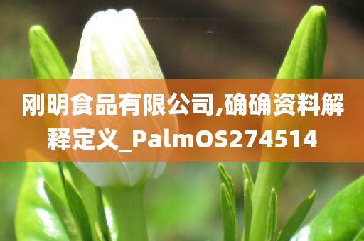 刚明食品有限公司,确确资料解释定义_PalmOS274514