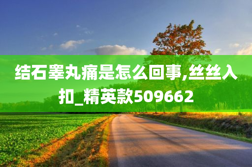 结石睾丸痛是怎么回事,丝丝入扣_精英款509662