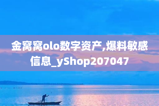 金窝窝olo数字资产,爆料敏感信息_yShop207047