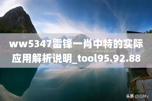 ww5347雷锋一肖中特的实际应用解析说明_tool95.92.88