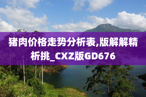 猪肉价格走势分析表,版解解精析挑_CXZ版GD676