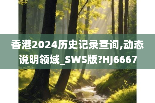 香港2024历史记录查询,动态说明领域_SWS版?HJ6667