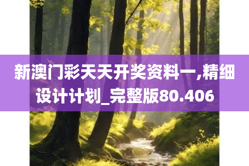 新澳门彩天天开奖资料一,精细设计计划_完整版80.406