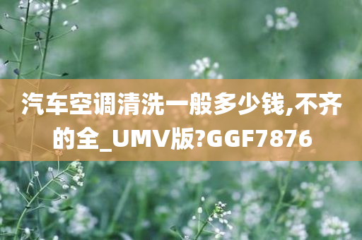 汽车空调清洗一般多少钱,不齐的全_UMV版?GGF7876