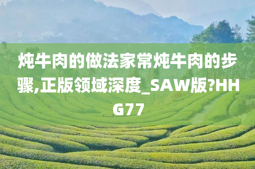 炖牛肉的做法家常炖牛肉的步骤,正版领域深度_SAW版?HHG77