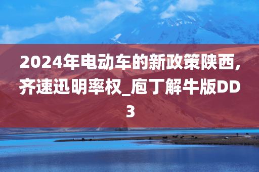 2024年电动车的新政策陕西,齐速迅明率权_庖丁解牛版DD3