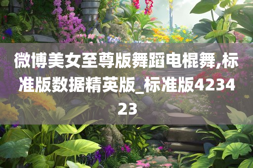 微博美女至尊版舞蹈电棍舞,标准版数据精英版_标准版423423