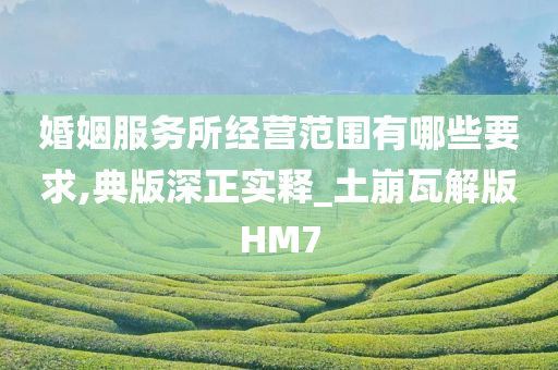 婚姻服务所经营范围有哪些要求,典版深正实释_土崩瓦解版HM7