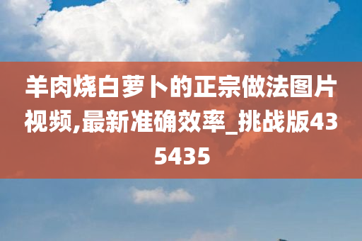 羊肉烧白萝卜的正宗做法图片视频,最新准确效率_挑战版435435