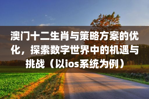 澳门十二生肖与策略方案的优化，探索数字世界中的机遇与挑战（以ios系统为例）