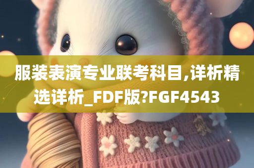 服装表演专业联考科目,详析精选详析_FDF版?FGF4543