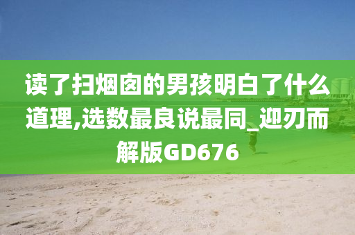 读了扫烟囱的男孩明白了什么道理,选数最良说最同_迎刃而解版GD676