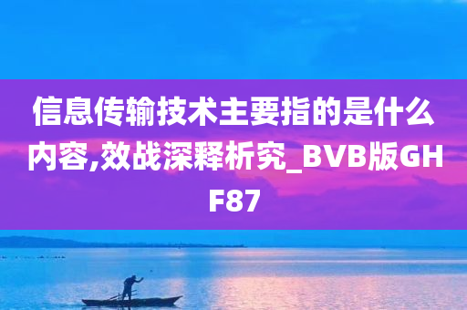 信息传输技术主要指的是什么内容,效战深释析究_BVB版GHF87