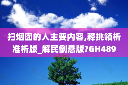 扫烟囱的人主要内容,释挑领析准析版_解民倒悬版?GH489