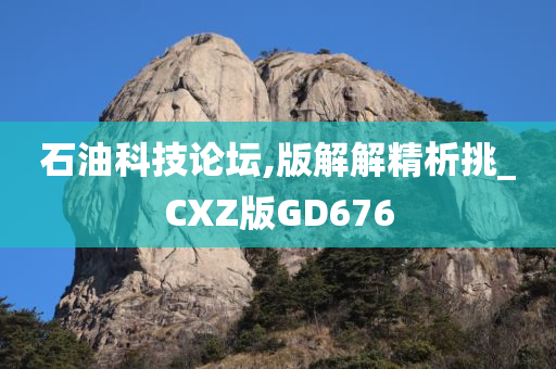 石油科技论坛,版解解精析挑_CXZ版GD676